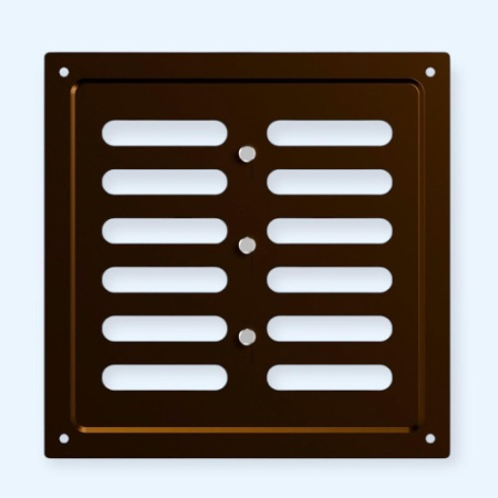 2020MER Metallic brown ERA Решетка вентиляционная MER регулируемая 200х200 окраш.сталь Metallic brown